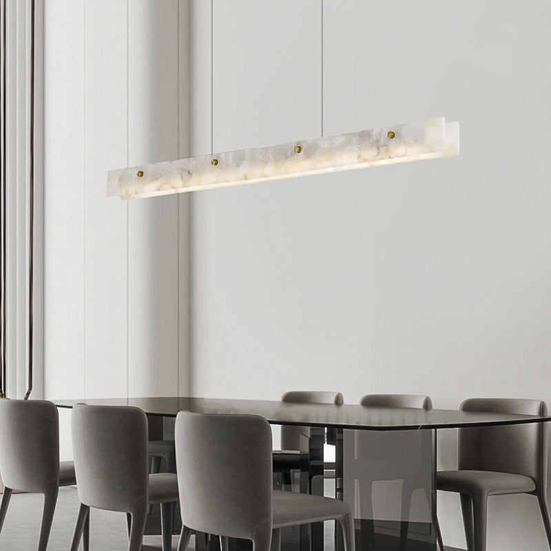 Arisha Modern LED Pendant Light White Marble Dining Room/Bar
