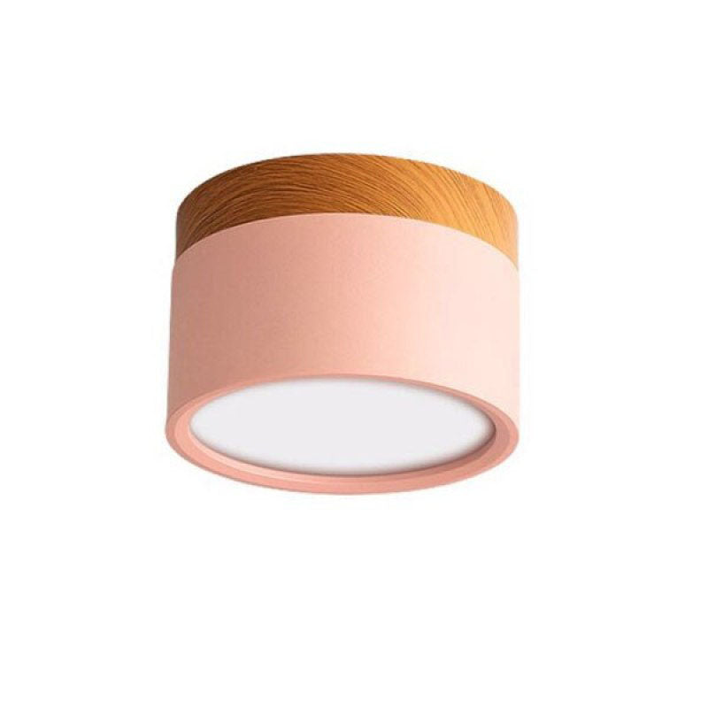 Valentina Modern Cylindrical Metal/Acrylic Flush Mount Ceiling Light