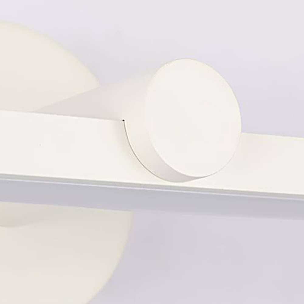 Arisha Minimalist Linear Acrylic Mirror Front Wall Lamp, White