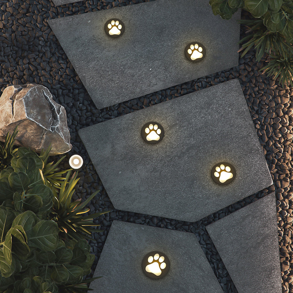Ray Modern Cat Paw Metal/Acrylic Outdoor In Ground Light