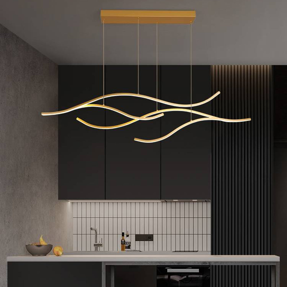 Arisha Modern Wave Pendant Light, 2 Colour