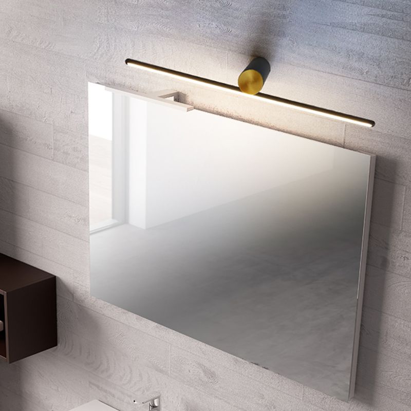 Arisha Modern Metal Linear Mirror Vanity Wall Lamp, Black/White