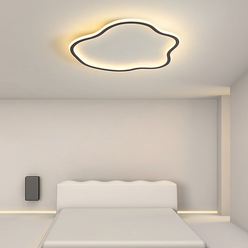 Arisha Modern Metal/Acrylic Flush Mount Ceiling Lights, White/Black
