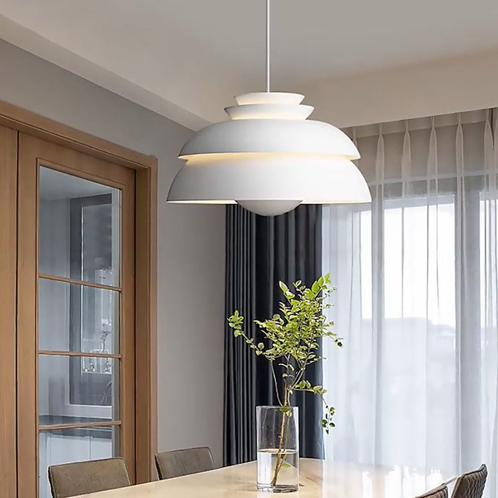 Valentina Modern White Pendant Light, Metal