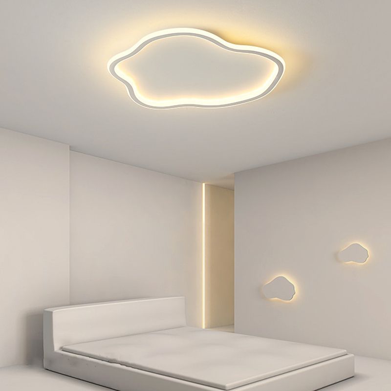 Arisha Modern Metal/Acrylic Flush Mount Ceiling Lights, White/Black