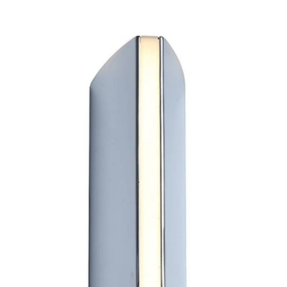Ray Modern Triangular Prism Metal Outdoor Wall Lamp, Black/Silver