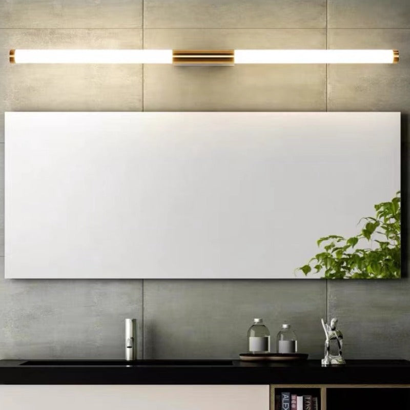 Arisha Minimalist Linear Metal Wall Lamp, Gold