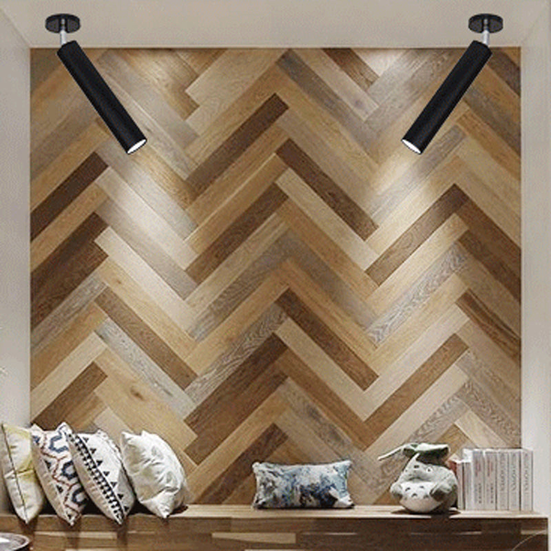 Aria Modern Long Tube Spotlight, Metal, Black/White