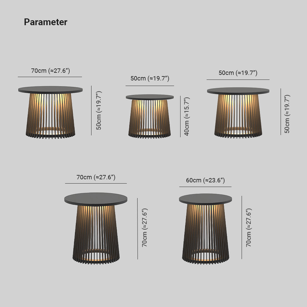 Ray Table Metal Rechargeable/Solar Metal&Acrylic Outdoor Floor Lamp