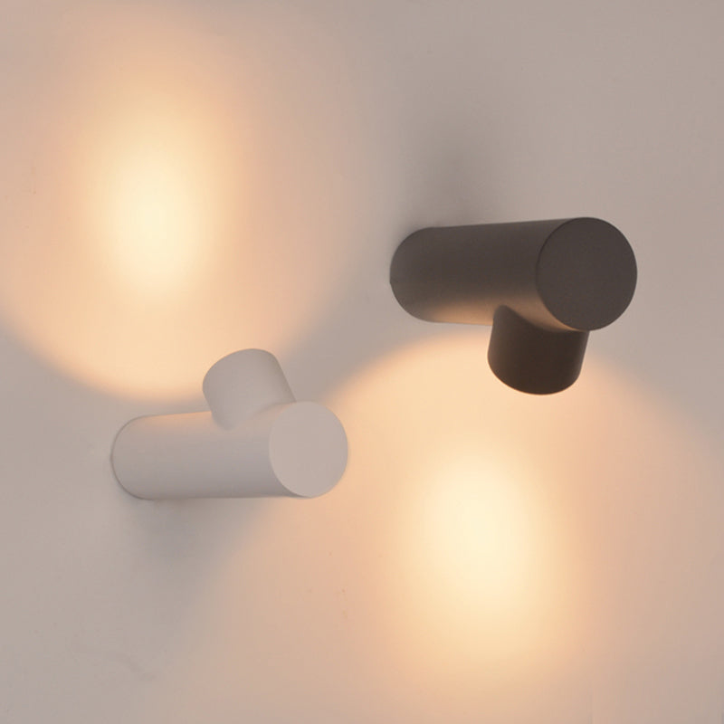Ray Modern Waterproof Outdoor Wall Lighting, White & Black