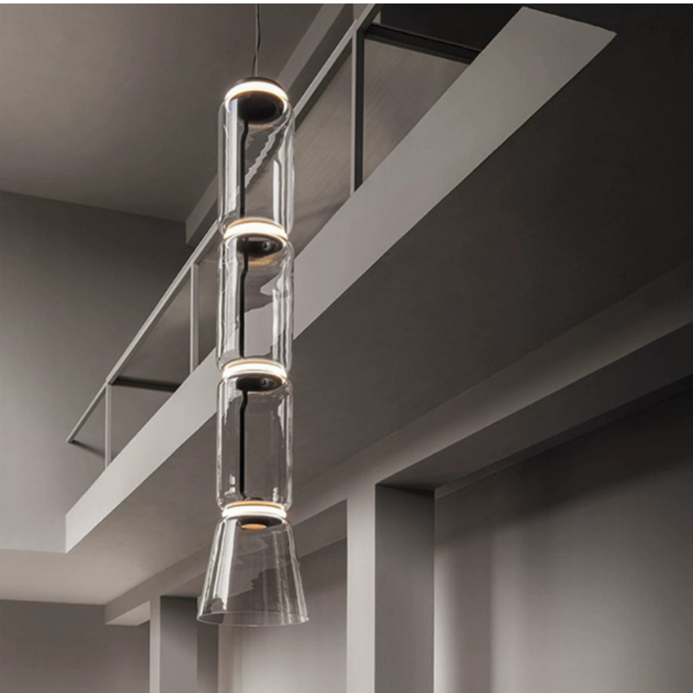 Valentina Minimalist Combination Glass Pendant Light, Clear
