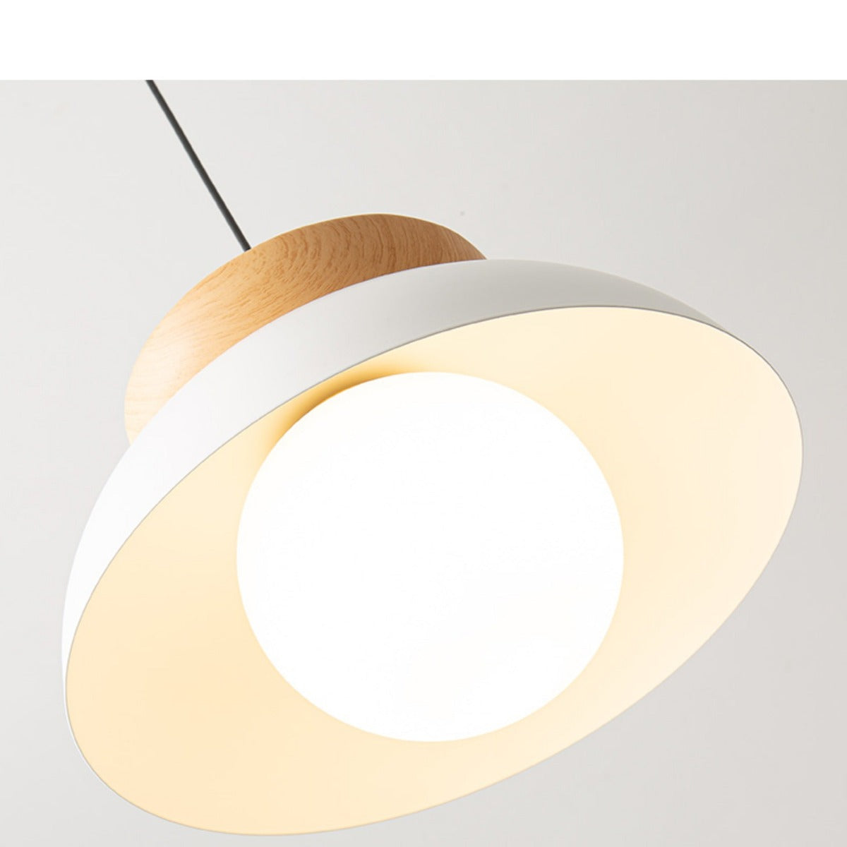 Muto Nordic Pendant Light/Flush Mount Ceiling Light Wood/Metal Black Kitchen Balcony