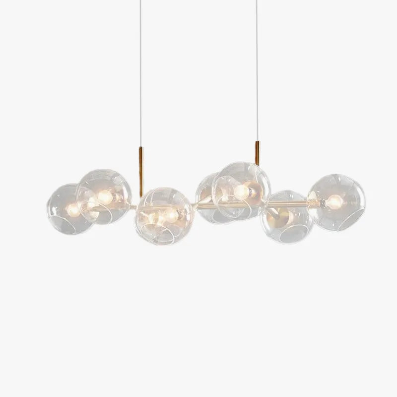 Valentina Modern Glass Globe Bubble Pendant Light Black/Gold