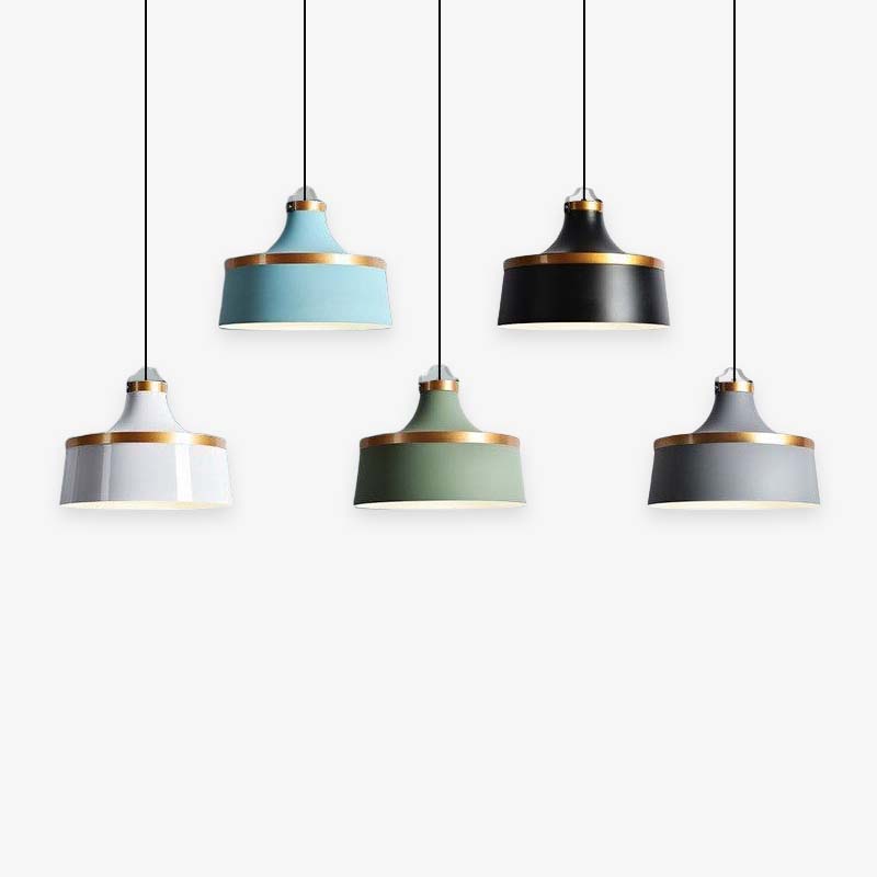 Valentina Modern Colorful Single Pendant Light, Metal Shade
