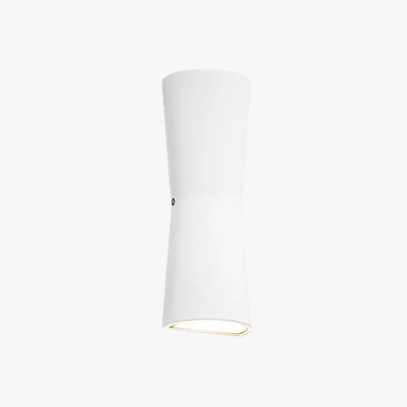 Ray Minimalist Torch Metal Outdoor Wall Lamp Waterproof, Black/White