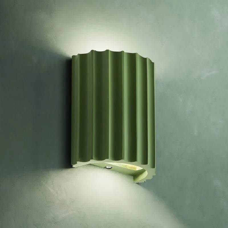 Ray Postmodern Semi-cylindrical Resin Wall Lamp
