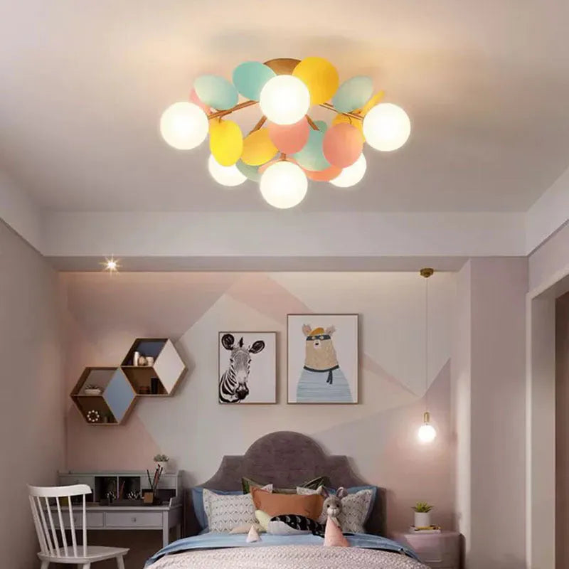 Aria Modern Bubble Cluster Ceiling Light, Colorful