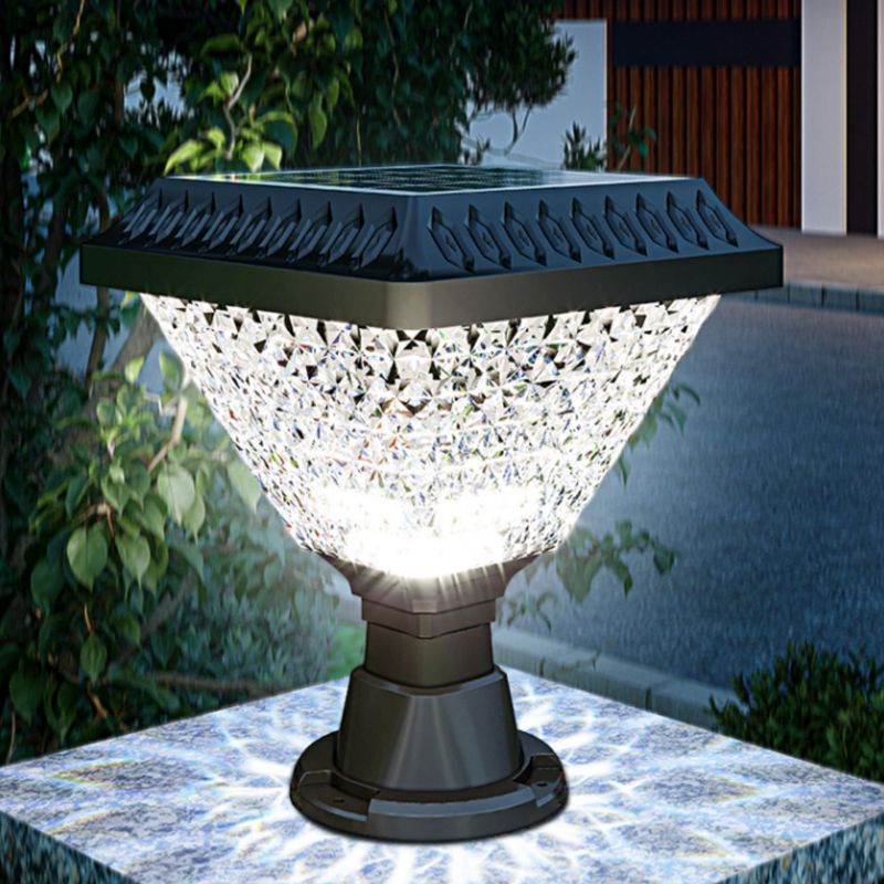 Ray Modern Geometry Acrylic Outdoor Floor Lamp, Black