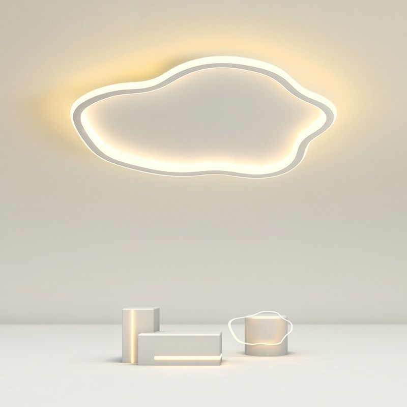 Arisha Modern Metal/Acrylic Flush Mount Ceiling Lights, White/Black