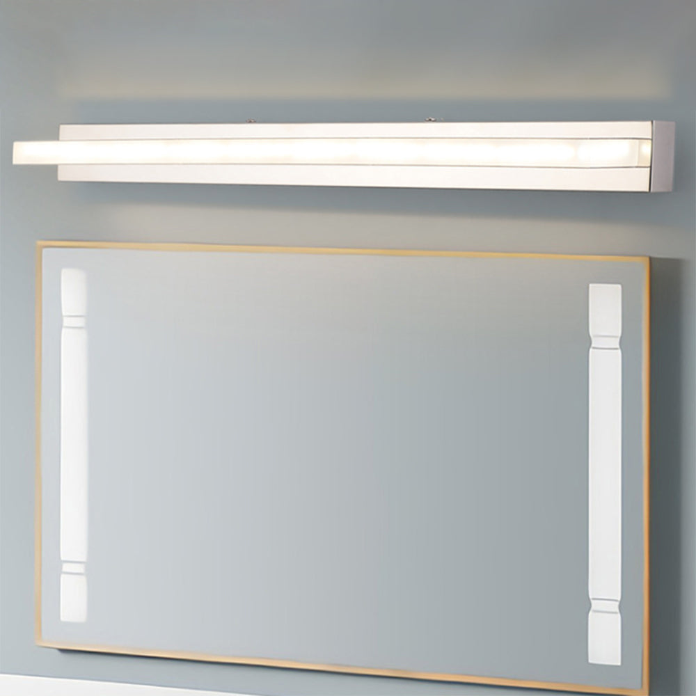 Arisha Modern Square Metal/Acrylic Wall Lamp, White, Bathroom