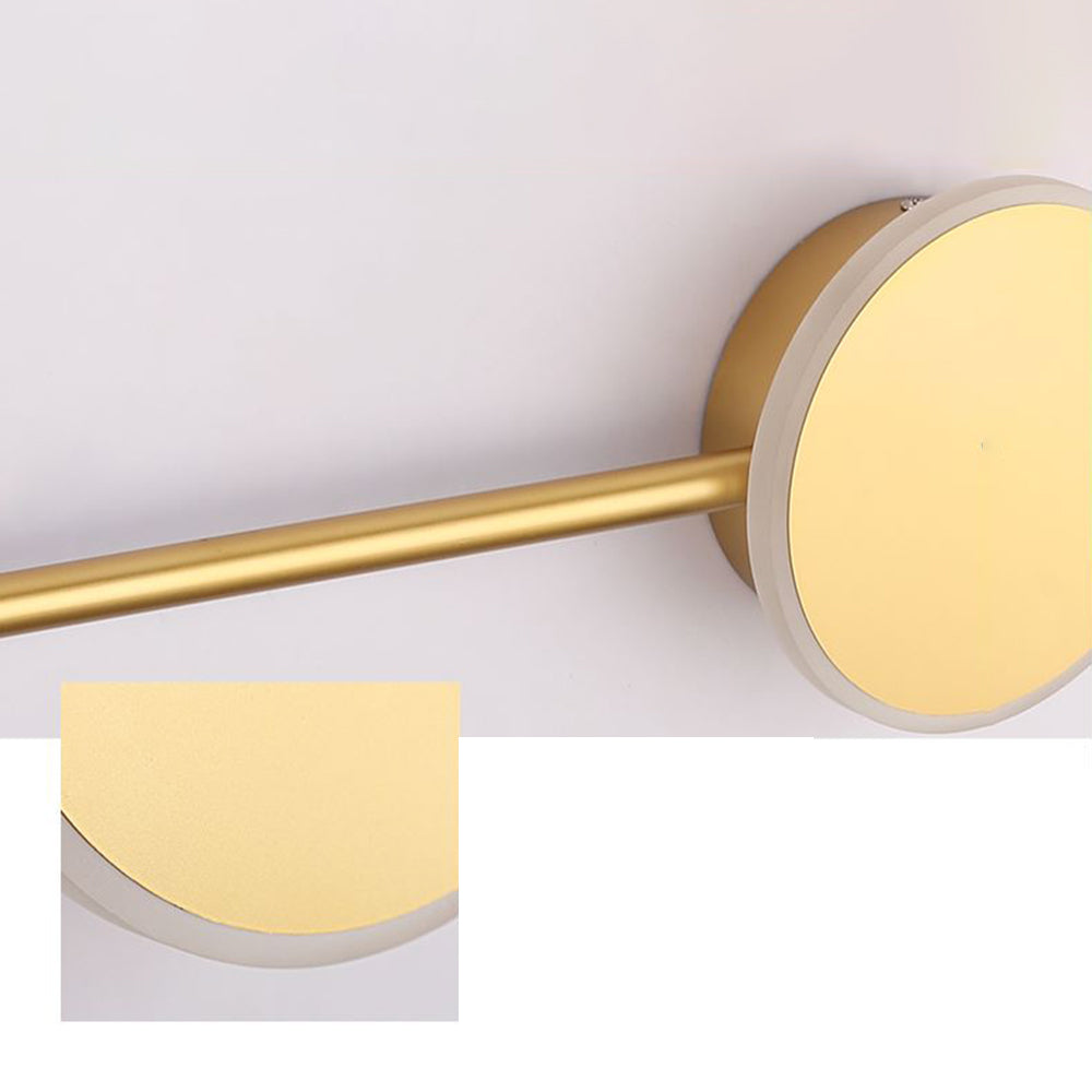 Arisha Modern Round Linear Metal Wall Lamp, White/Black/Gold