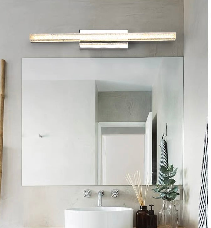 Arisha Modern Rectangular Metal Modern Wall Lamp, Silver