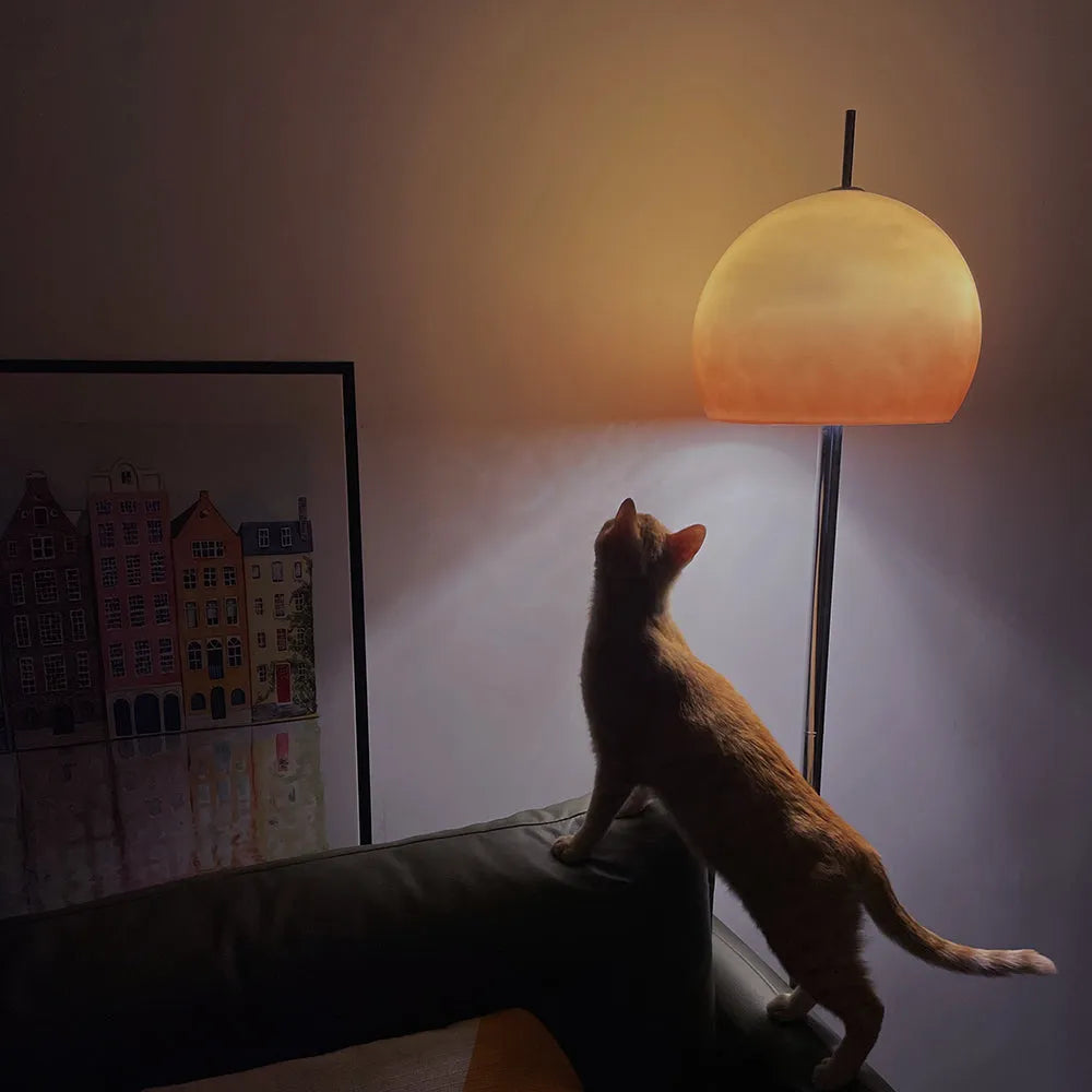 Mira Sunset Dome Glass Floor Lamp