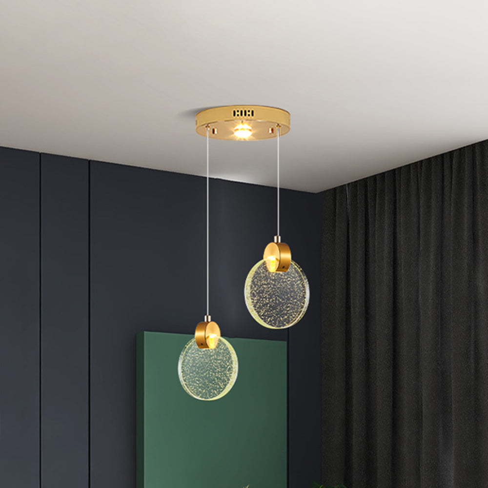 Kristy Luxury Circular Ripple Round Crystal Golden Chandelier