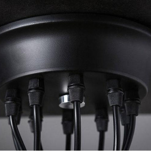 Silva Retro Country LED Spider Chandelier, Black/White