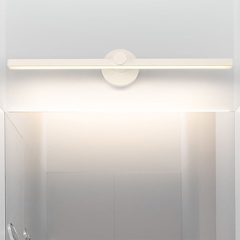 Arisha Minimalist Linear Acrylic Mirror Front Wall Lamp, White
