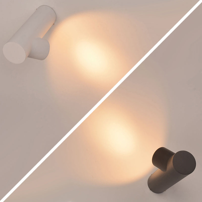Ray Modern Waterproof Outdoor Wall Lighting, White & Black