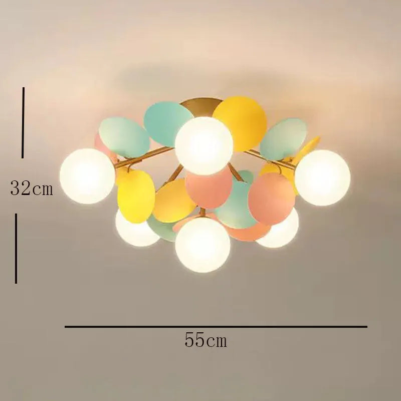 Aria Modern Bubble Cluster Ceiling Light, Colorful