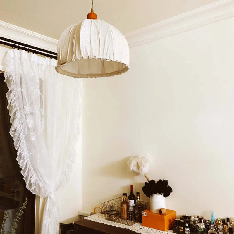 Epoch Vintage Pendant Light Beige, Fabric