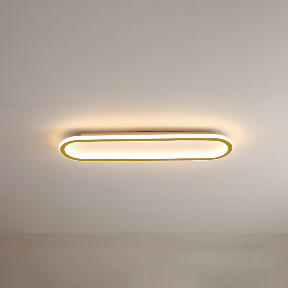 Arisha Modern Rectangular Flush Mount Ceiling Light Black Gold Rose Gold