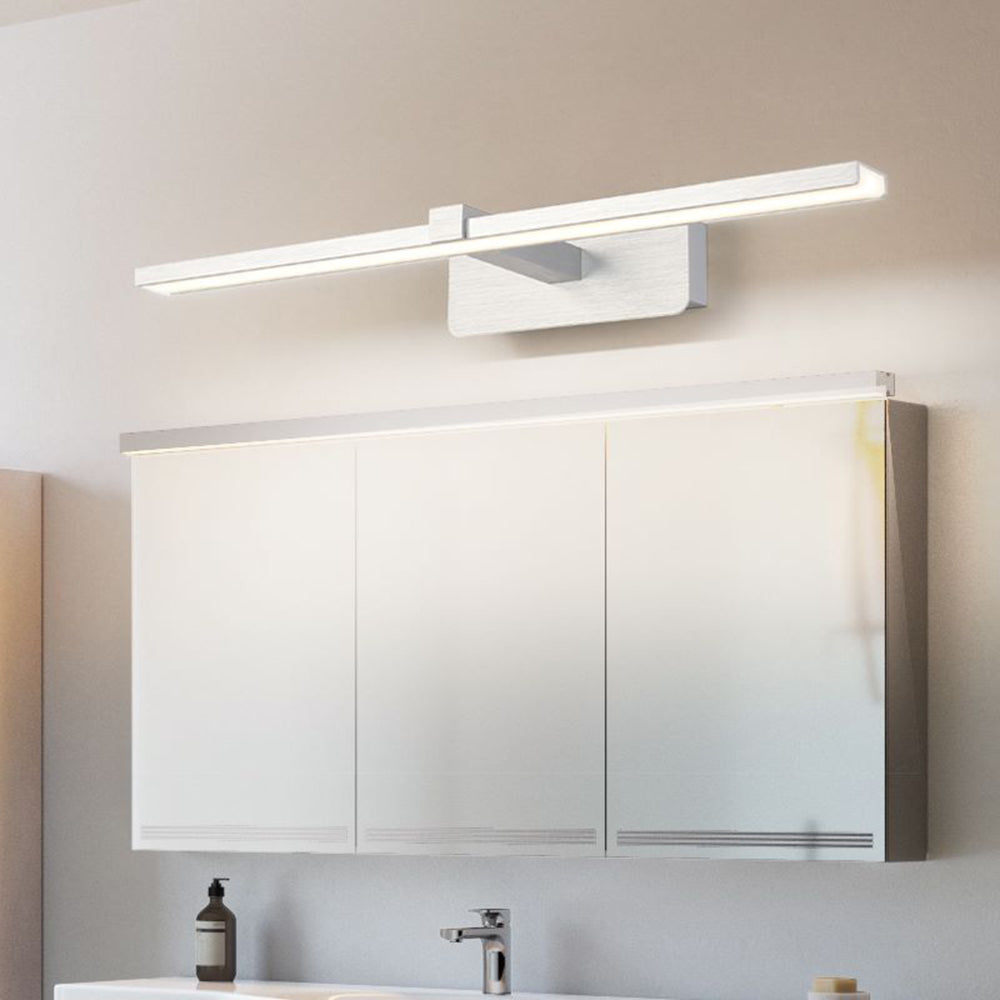Arisha Nordic Linear Acrylic Mirror Front Wall Lamp, Silver