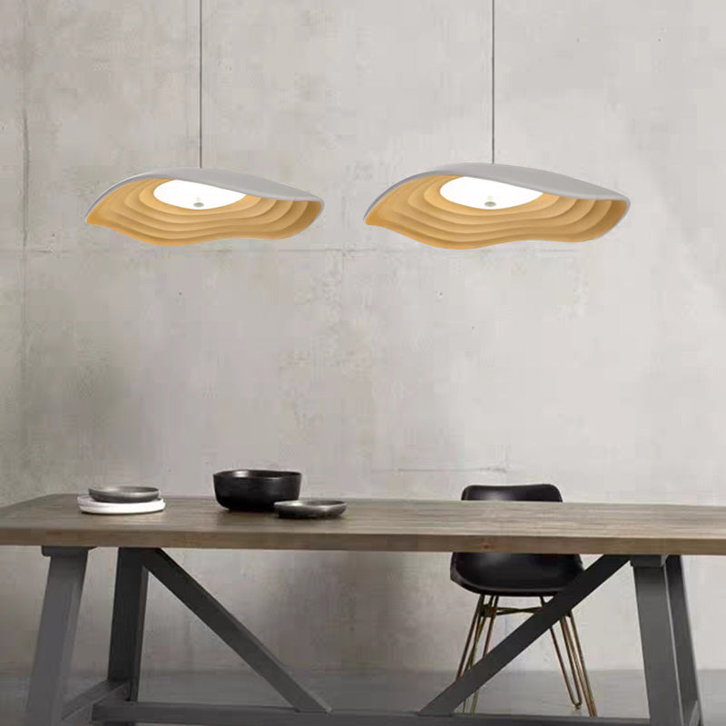 Arisha Wabi-Sabi Resin LED Pendant Light, White/Orange/Black