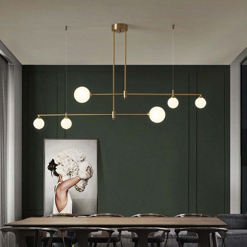 Valentina Modern Golden Bubble Copper Pendant Light