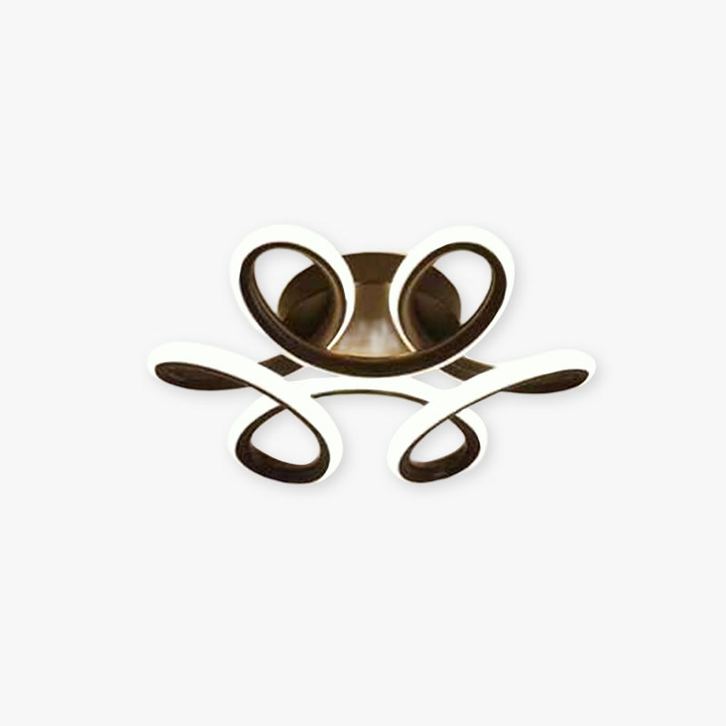 Arisha Modern Flower Shape Metal Ceiling Light, Black/White, Hallway
