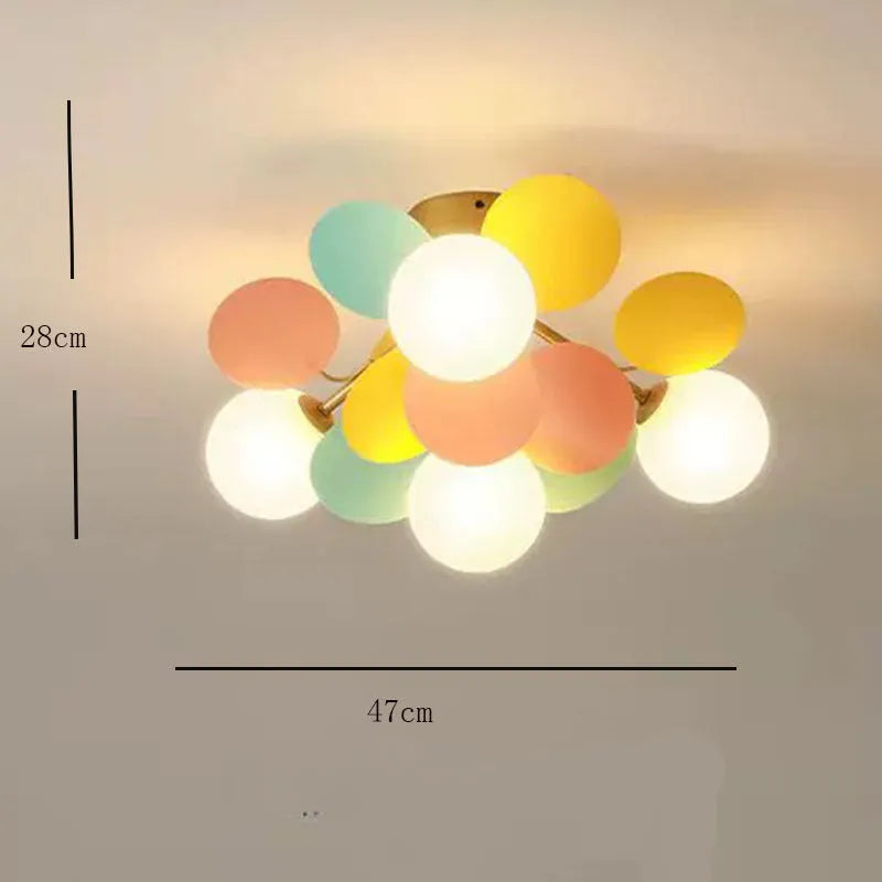 Aria Modern Bubble Cluster Ceiling Light, Colorful