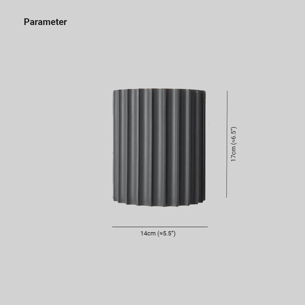 Ray Postmodern Semi-cylindrical Resin Wall Lamp