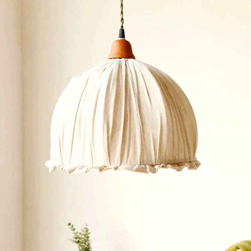 Epoch Vintage Pendant Light Beige, Fabric