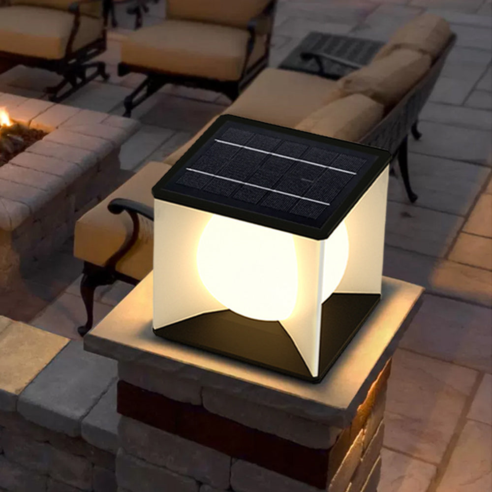Ray Modern Moon Metal Outdoor Pier-Mount Pillar Light