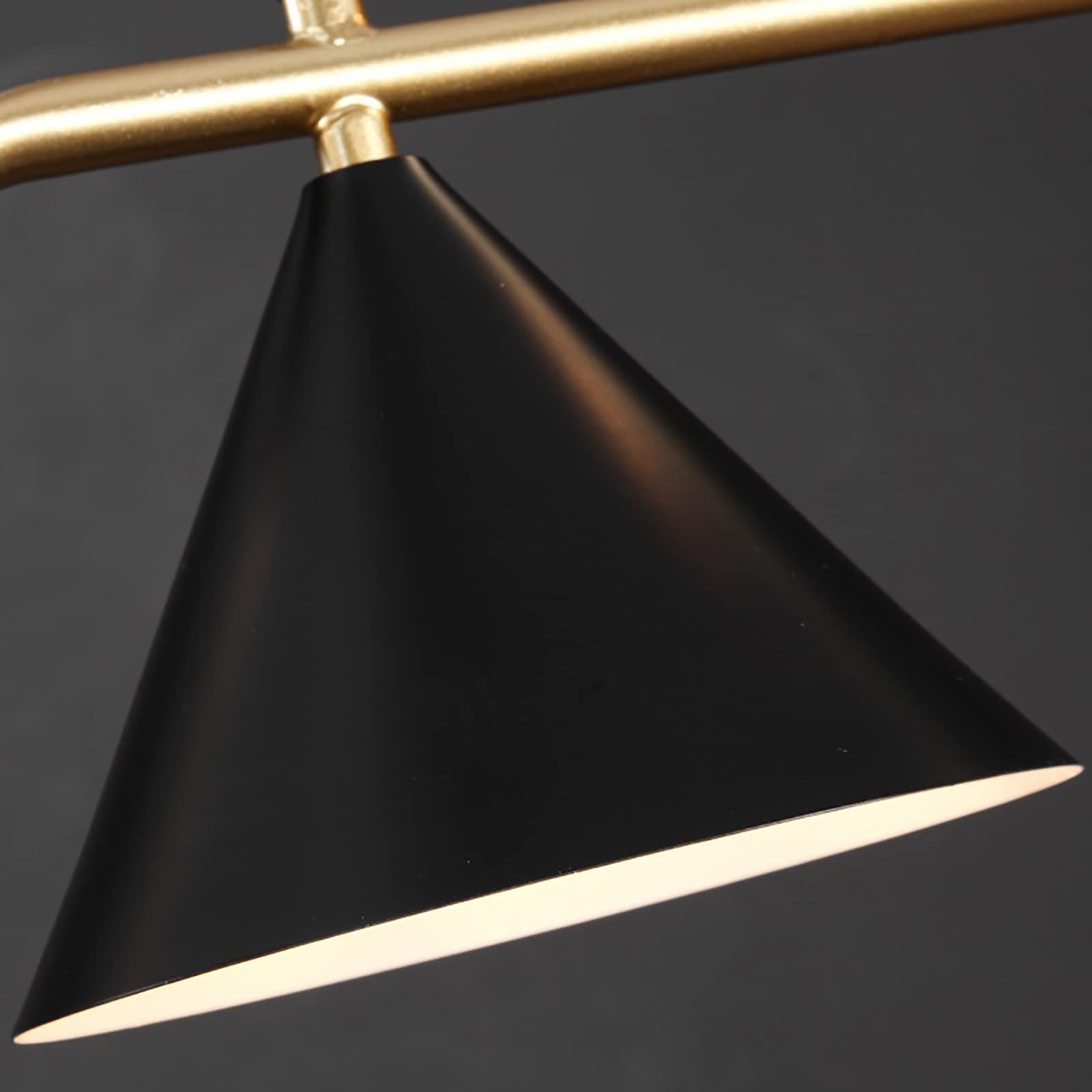 Arisha Modern LED Pendant Light Black/Gold Glass Living Room/Bedroom