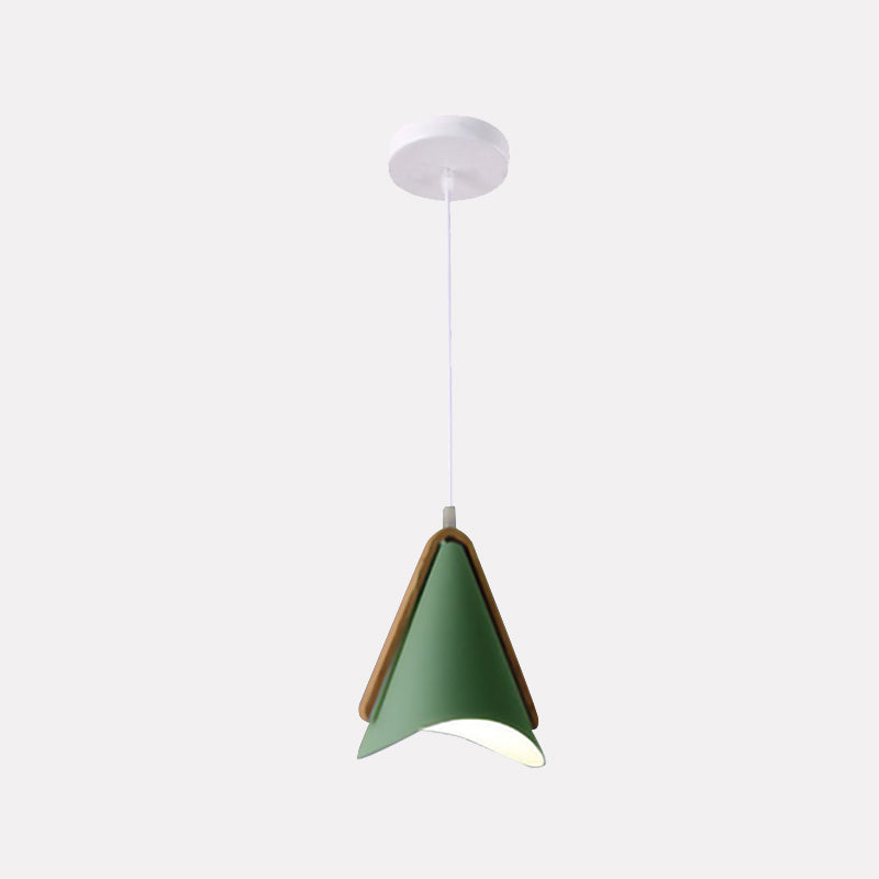 Valentina Modern Cone Pendant Light, Wood/Metal