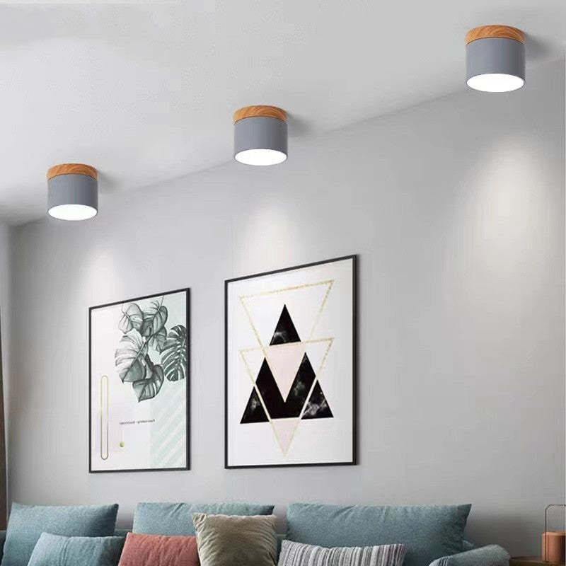Valentina Modern Cylindrical Metal/Acrylic Flush Mount Ceiling Light