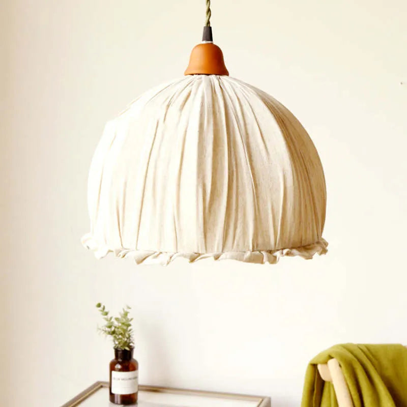 Epoch Vintage Pendant Light Beige, Fabric