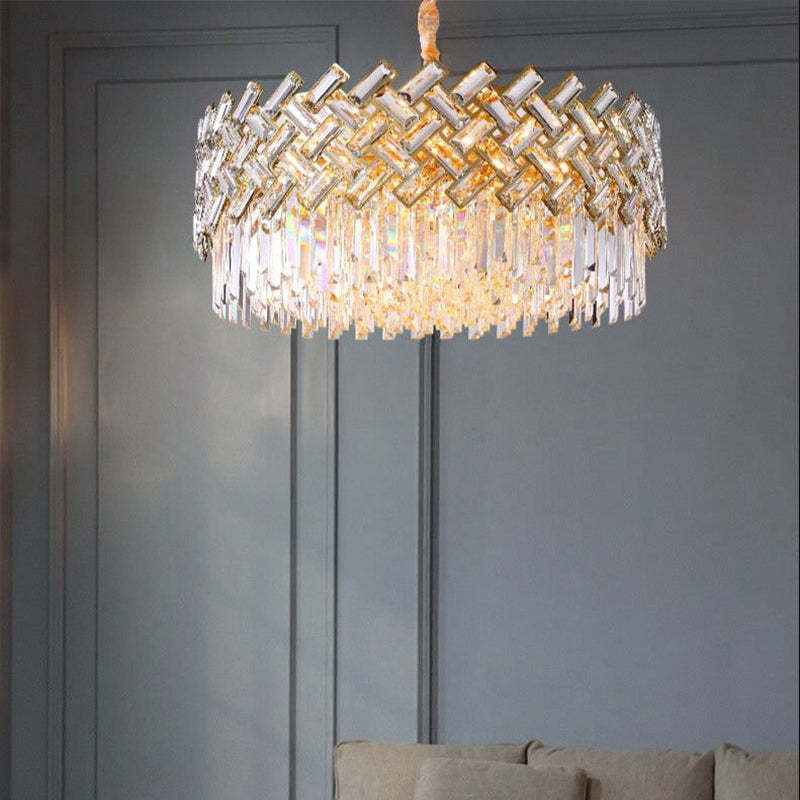 Kristy Luxury Gold Chandelier, Crystal & Metal