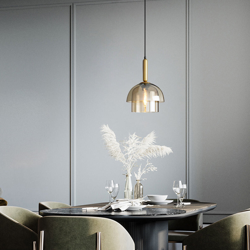 Valentina Modern Metal Glass Pendant Light Living Room Bedroom