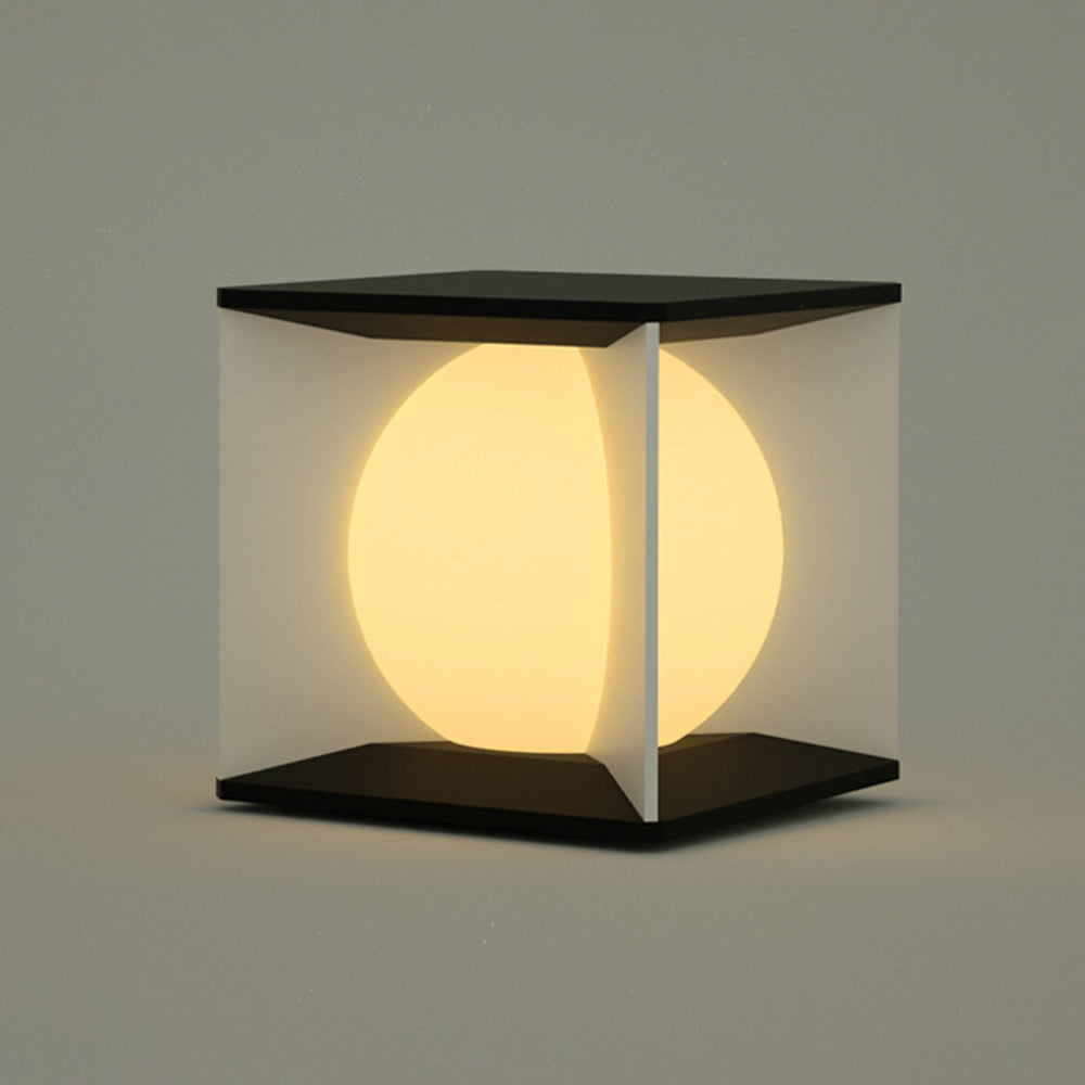 Ray Modern Moon Metal Outdoor Pier-Mount Pillar Light