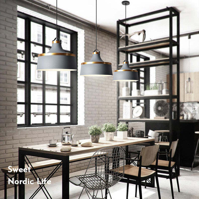 Valentina Modern Colorful Single Pendant Light, Metal Shade